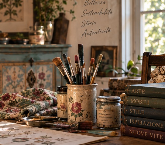 Strumenti, pennelli e materiali del restyling