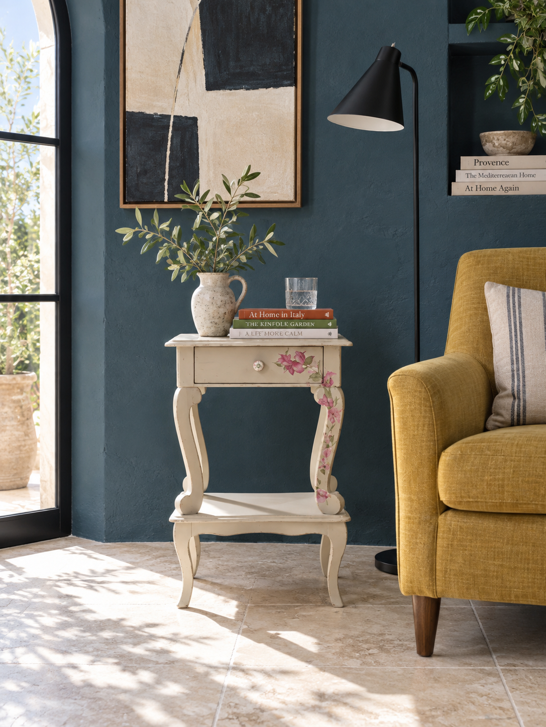Bougainville ambientato in un soggiorno romantico contemporaneo
